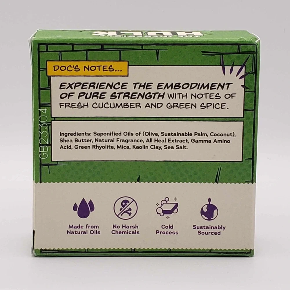 Dr. Squatch Incredible Hulk Scrub Smash Ltd Ed Bar Soap All Natural 5oz -Pk of 2